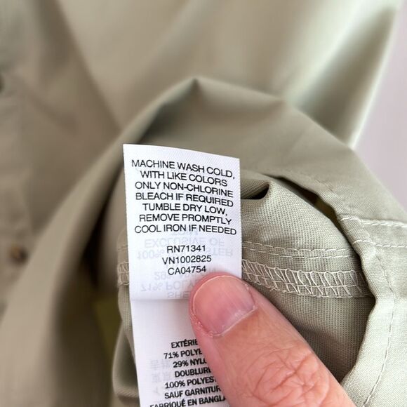 L.L. Bean Men Tropicwear Shirt Short-Sleeve UPF 50 green button down large tall - Picture 14 of 15